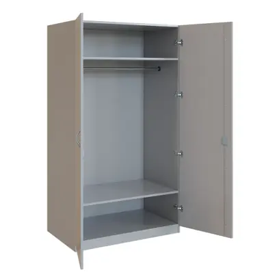 Q 22-100 skříň šatní, 2-dvéřová, 1000x600x1800mm, šedá